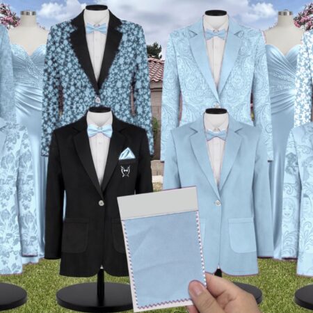Lake White Vines Suit and Tuxedo – Exact Color Match for Saks Fifth Avenue Bridesmaid Dresses