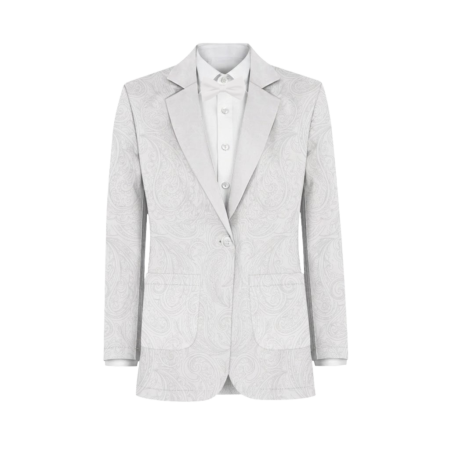 white bridesmaid dresses matching tuxedos by suitux