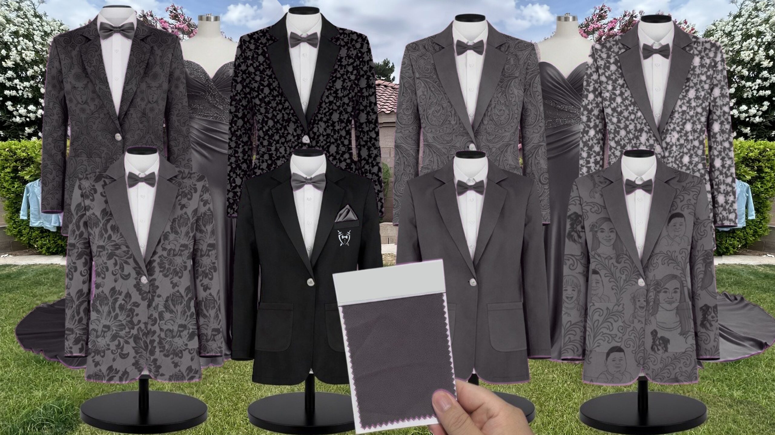 Stacees Charcoal Stretch Crepe suit