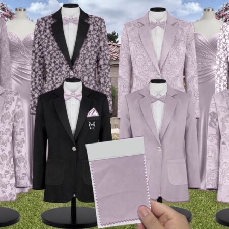 Dusk Chiffon Suit and Tuxedo – Exact Color Match for Stacees Bridesmaid Dresses