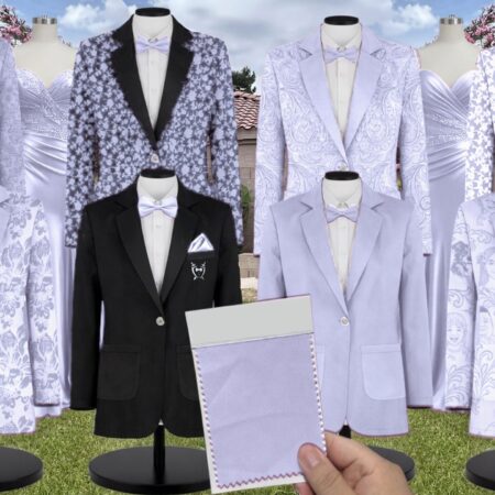 Lavender Tulle Suit and Tuxedo – Exact Color Match for Stacees Bridesmaid Dresses