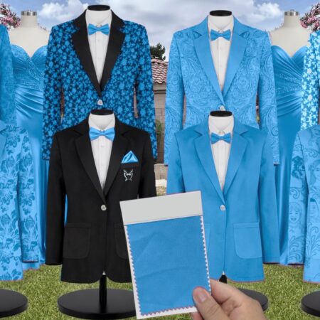 Ocean Blue Tulle Suit and Tuxedo – Exact Color Match for Stacees Bridesmaid Dresses