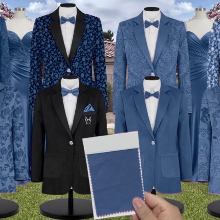 Twilight Chiffon Suit and Tuxedo – Exact Color Match for Stacees Bridesmaid Dresses