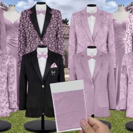 Wisteria Satin Suit and Tuxedo – Exact Color Match for Stacees Bridesmaid Dresses