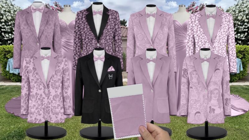 Wisteria Tulle Suit and Tuxedo – Exact Color Match for Stacees Bridesmaid Dresses