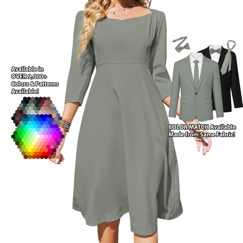 Sweetheart Dress – custom color bridesmaid dress to match groomsmen suit